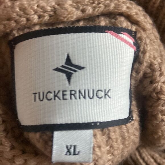 Tuckernuck Camel Quarter Zip Estella Sweater Pullover 100% Wool Sz XL - Picture 7 of 8
